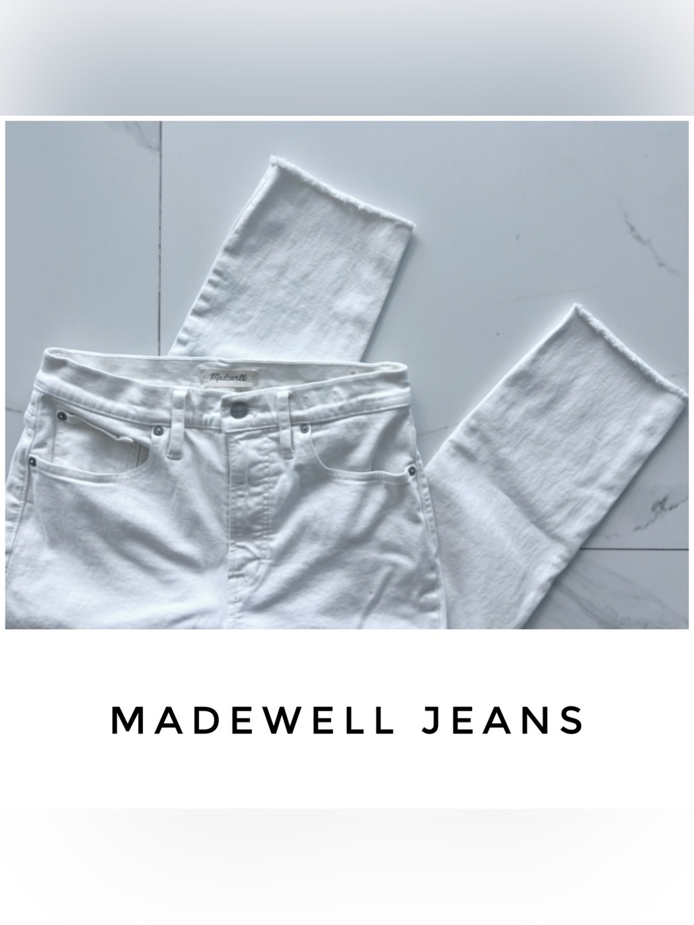 Madewell jeans size 28p 28 petite Perfect Vintage Jean in Tile White